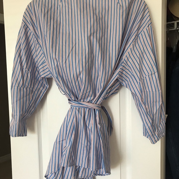 Zara cotton wrap blouse with a matching bralette - Picture 3 of 4